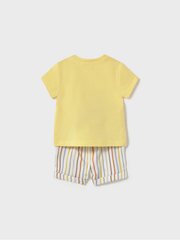 Mayoral Baby Boy Yellow Shorts Set With Tractor