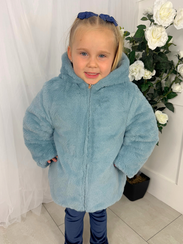 Mayoral Toddler Girl Reversible Blue Bow Jacket (12M-4Y)