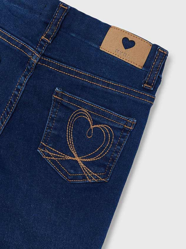 Mayoral Junior Girl Indigo Jeans With Stitching