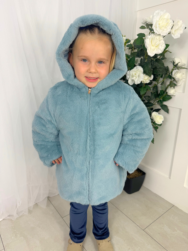 Mayoral Toddler Girl Reversible Blue Bow Jacket (12M-4Y)