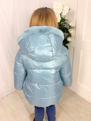 Mayoral Toddler Girl Reversible Blue Bow Jacket (12M-4Y)