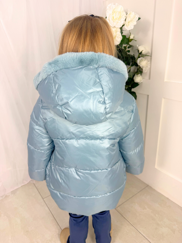 Mayoral Toddler Girl Reversible Blue Bow Jacket (12M-4Y)