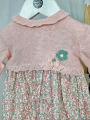 Tutto Piccolo Toddler Girl Pink 'Petal' Dress & Tights (3M-3Y)