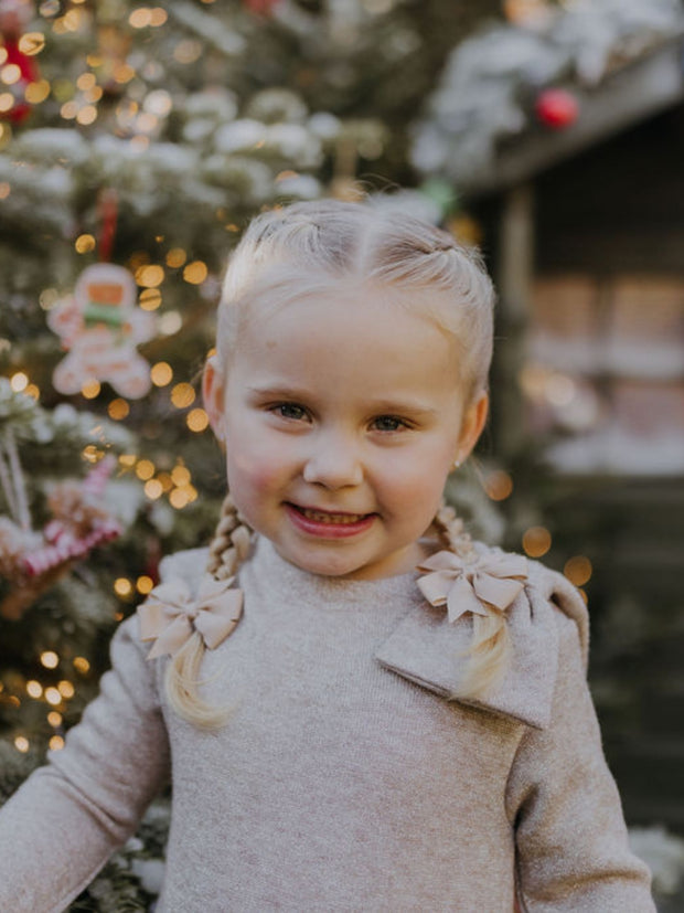 Mayoral Junior Girl Beige Knitted Dress (3Y-8Y)