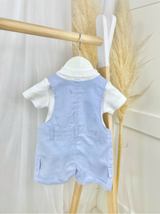 Mintini Baby Boy Blue Dungaree Set