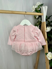 Mintini Baby Girl Pink Pearl Romper (3M - 12M)