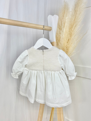 Baby Girl Cream Bow Dress