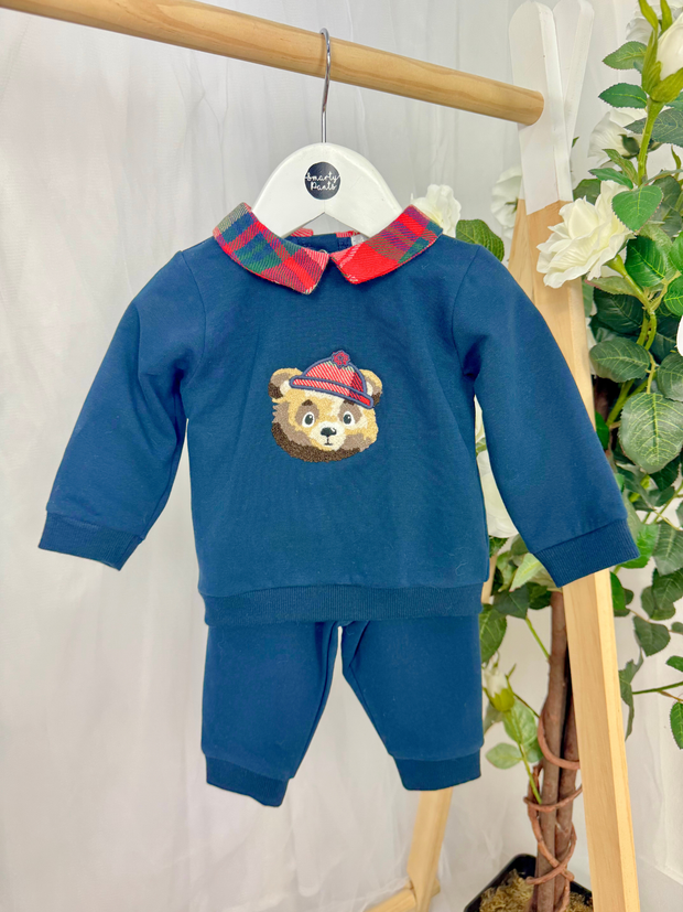 Deolinda Boys Navy Bear Outfit Set (6M-5Y)