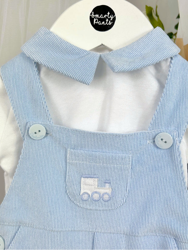 Deolinda Boys Blue Corduroy Dungaree Set (3M-18M)