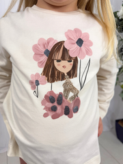 Mayoral Junior Girl Pink Floral Double Legging Set UK