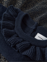 Name It Baby Girls Navy Knitted Tulle Dress (4M-18M)