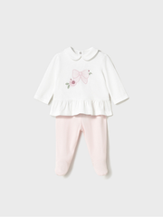 Mayoral Baby Girl Pink & White Flower Set