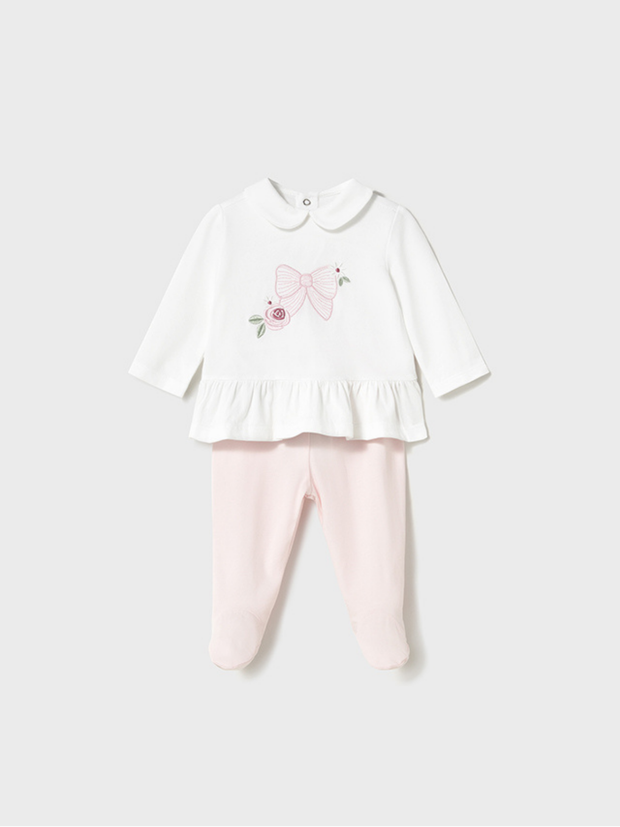 Mayoral Baby Girl Pink & White Flower Set