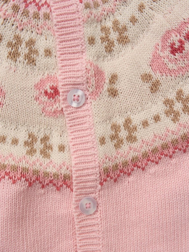 Baby Pink Knitted Outfit Set (0M-12M)