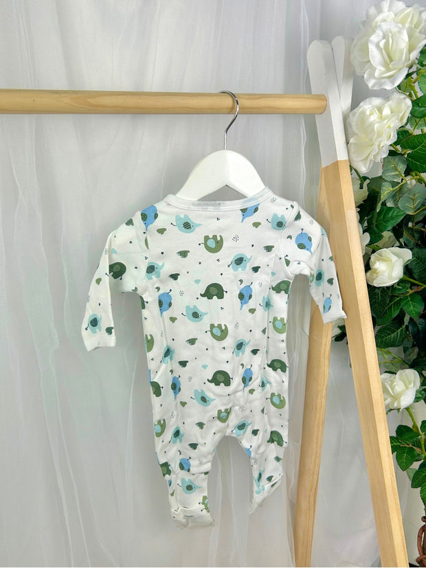Name It Baby Boy Basics 2 Pack Elephant Babygrows
