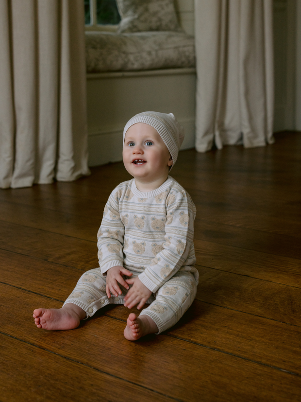 Emile et Rose Harry Teddy Babygrow with Hat