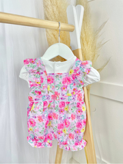 Mintini Toddler Girl Bright Floral Romper