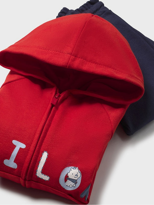 Mayoral Toddler Boy Red & Navy Sailor Tracksuit