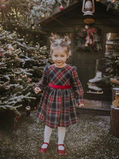 Mayoral Junior Girl Tartan Woven Dress