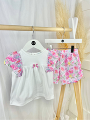 Mintini Baby Girl Bright Floral Short Set