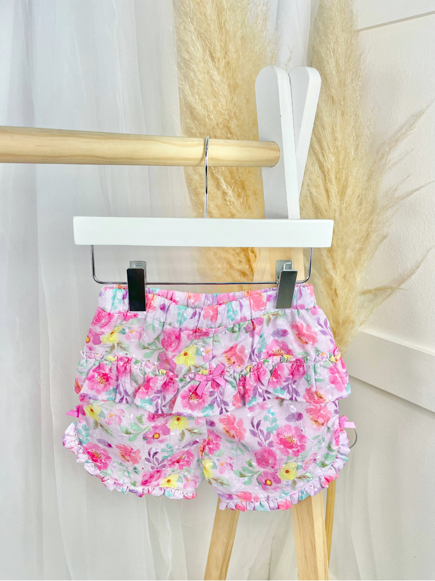 Mintini Baby Girl Bright Floral Short Set