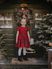 iDo Girls Festive Tartan Dress