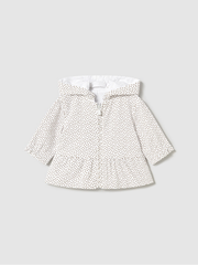 Mayoral Baby Girl Reversible Polka Dot Windbreaker - White