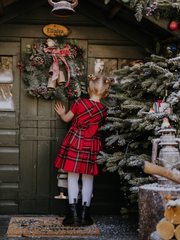 iDo Girls Festive Tartan Dress