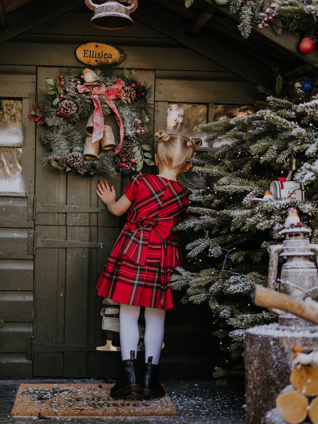 iDo Girls Festive Tartan Dress