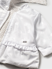 Mayoral Baby Girl Reversible Polka Dot Windbreaker - White