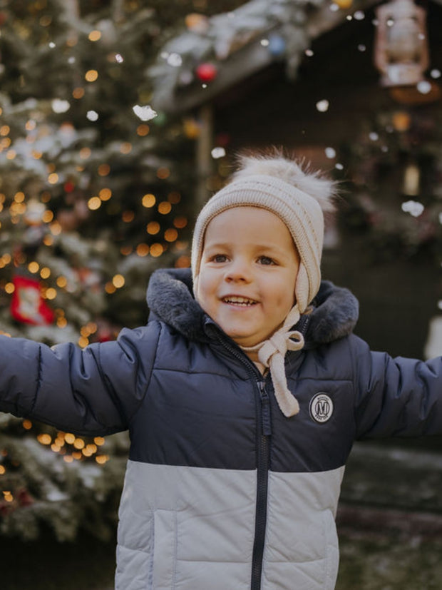 Mintini Boys Navy & Blue Puffer Jacket (12M-5Y)