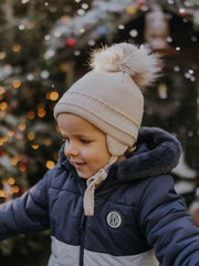 Single Cable Pom Pom Hat - 6 Colours