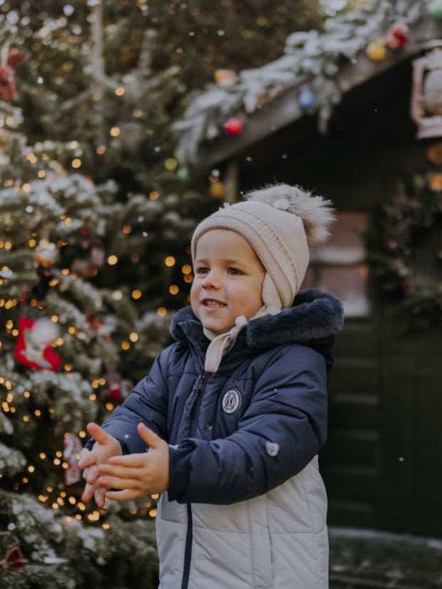 Mintini Boys Navy & Blue Puffer Jacket (12M-5Y)