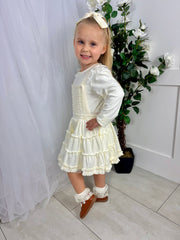 Mintini Girls Ivory Pearl Pinafore (12M - 5Y)