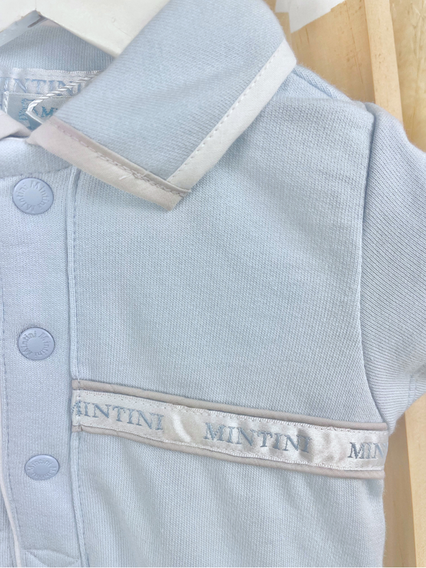 Mintini Baby Boy Blue Romper