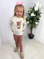 Mayoral Junior Girl Pink Floral Double Legging Set UK