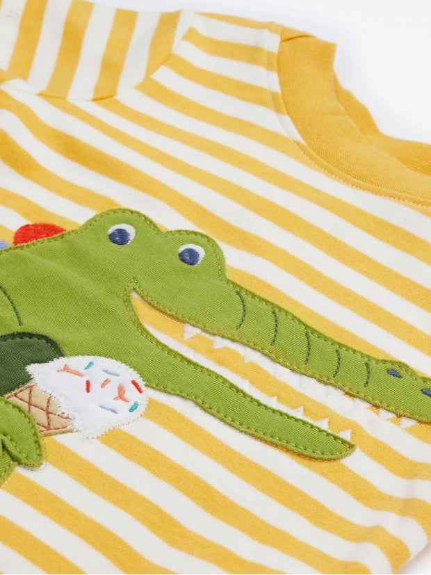 Frugi Crocodile Striped Outfit Set
