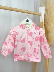 Mintini Girls Pink Floral Heart Jacket (12M - 5Y)