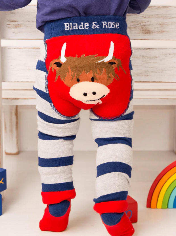 Striped Highland Cow Leggings