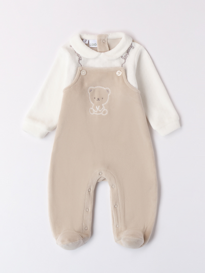 iDo Unisex Teddy Dungaree Babygrow