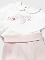 Mayoral Baby Girl Pink & White Flower Set