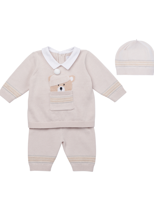 Emile et Rose Hudson Knitted Teddy Outfit - 2 Colours