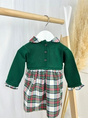 Baby Girl Green Tartan Dress