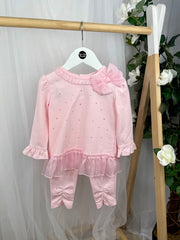 Mintini Girls Pink Diamante Legging Set (12M - 5Y)