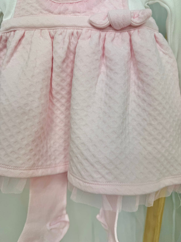 Tutto Piccolo Toddler Girl Pink Dress & Tights (6M-3Y)