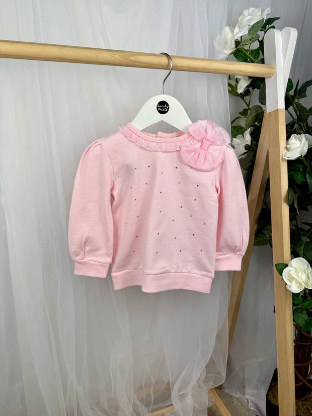 Mintini Girls Pink Diamante Tracksuit (12M - 5Y)