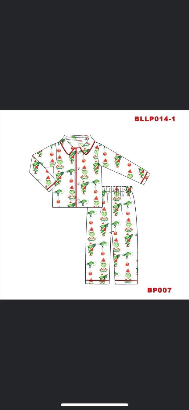 PRE-ORDER Children's Christmas Pyjamas  - GRINCH