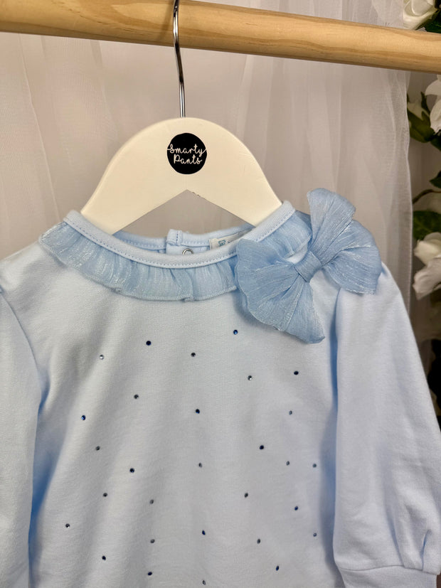 Mintini Girls Blue Diamante Tracksuit (12M - 2Y)