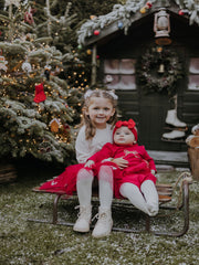 Mintini Baby Girls Red Bow Bloomers Outfit Set (3M - 2Y)