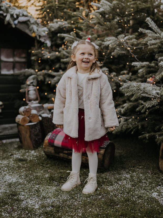 Mayoral Toddler Girl Beige Fur Jacket (12M-4Y)